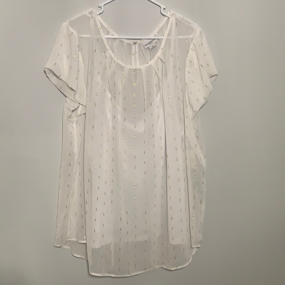 NWT White and Gold Blouse